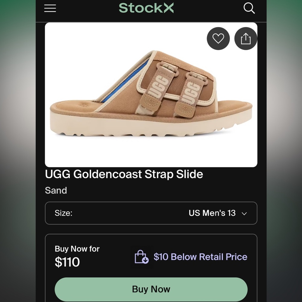 UGG Goldencoast Strap Slides Size 12 NIB - Picture 5 of 5